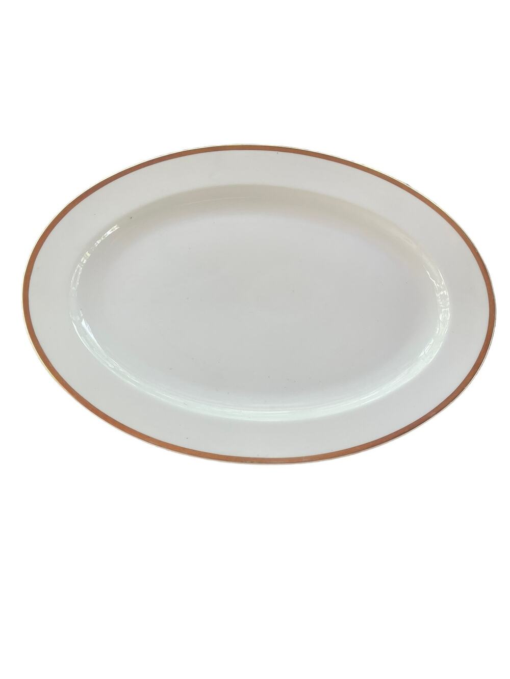 Turin Heavy Ironstone 16” Platter with Gold Trim Bavaria Antique